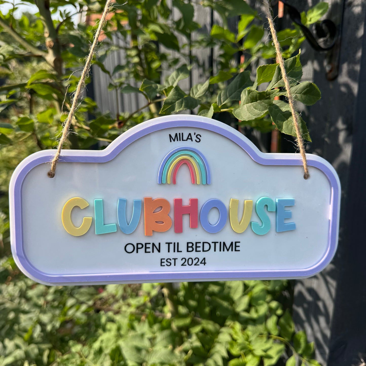 Personalised Children's Outdoor Playhouse Sign