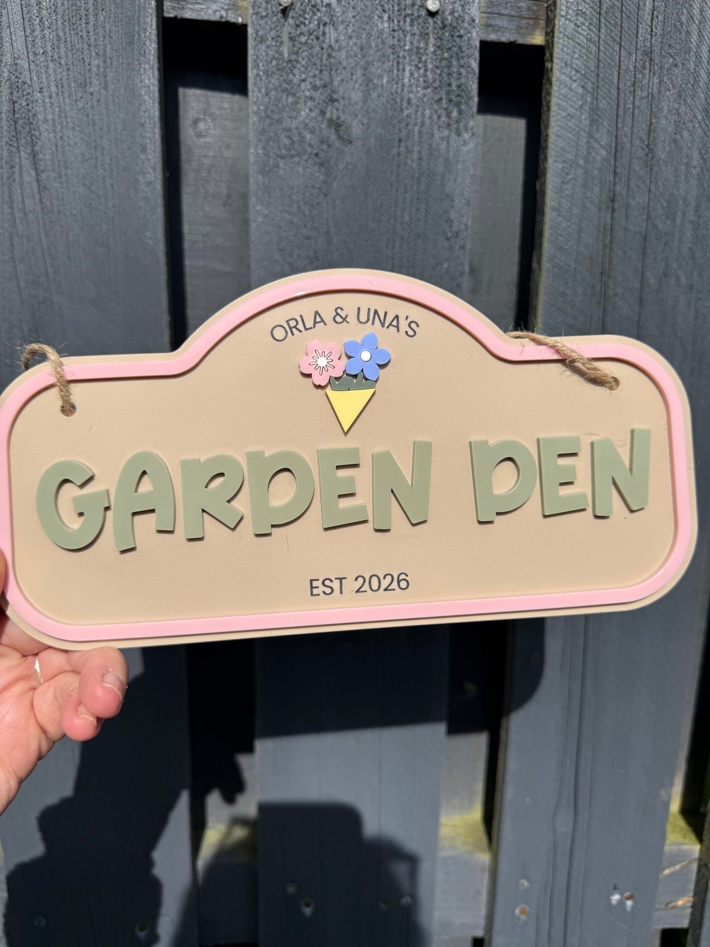 Custom Children's Outdoor Wendy House Sign