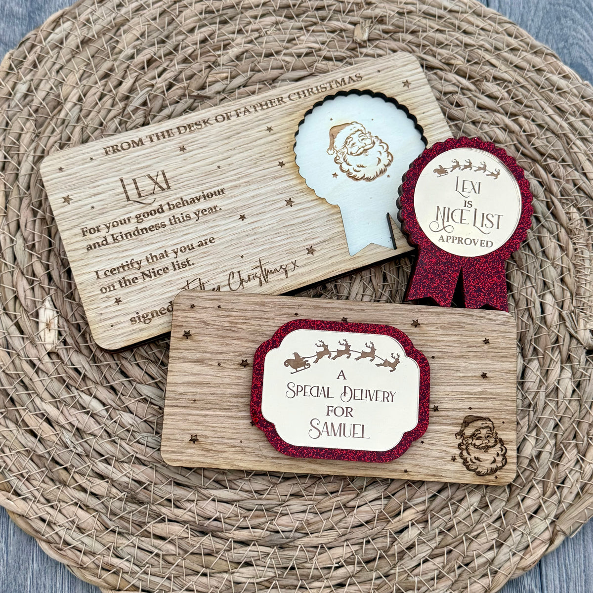 Personalised Special Delivery Christmas Eve Box Plaque