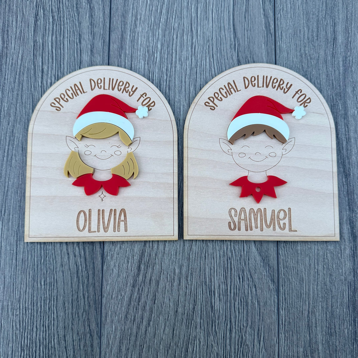 Personalised Special Delivery Elf Arch | Elf Arrival Sign | Christmas Eve Box Plaque