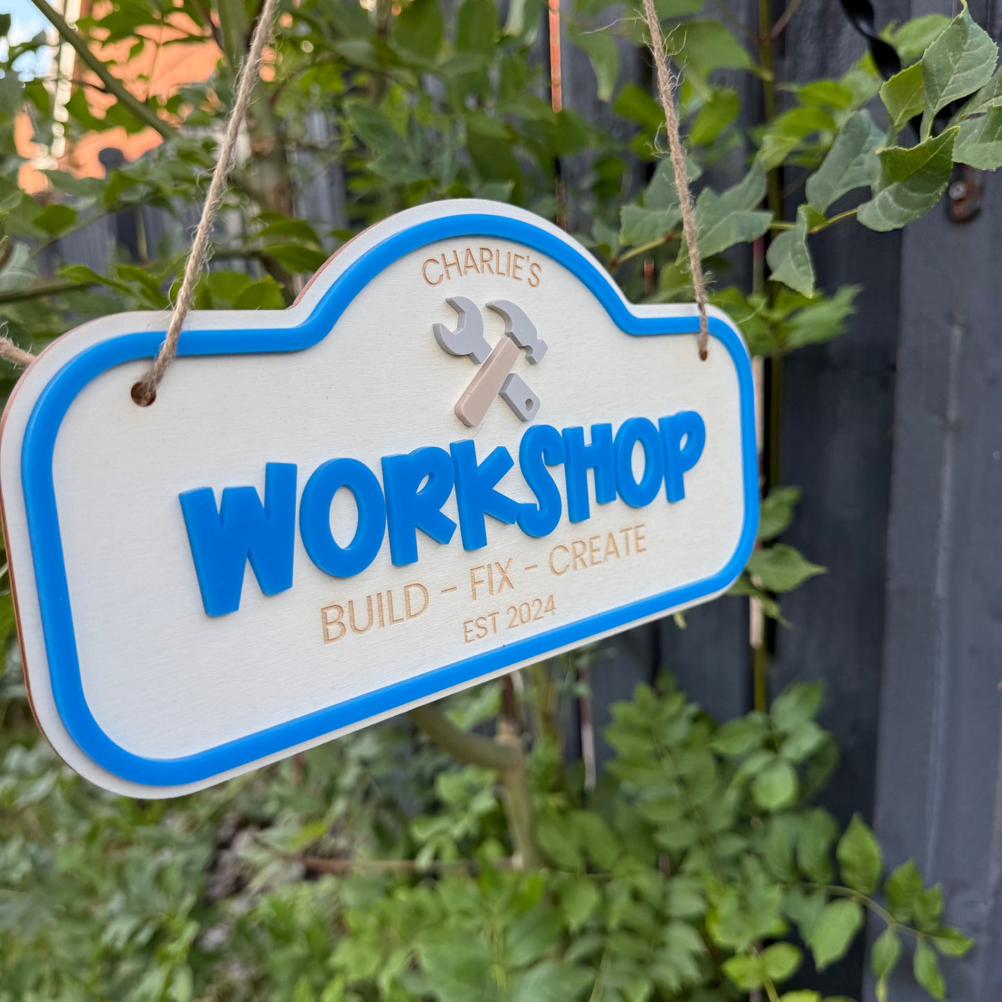 Custom Children's Play Workshop Sign | Personalised Playroom Decor