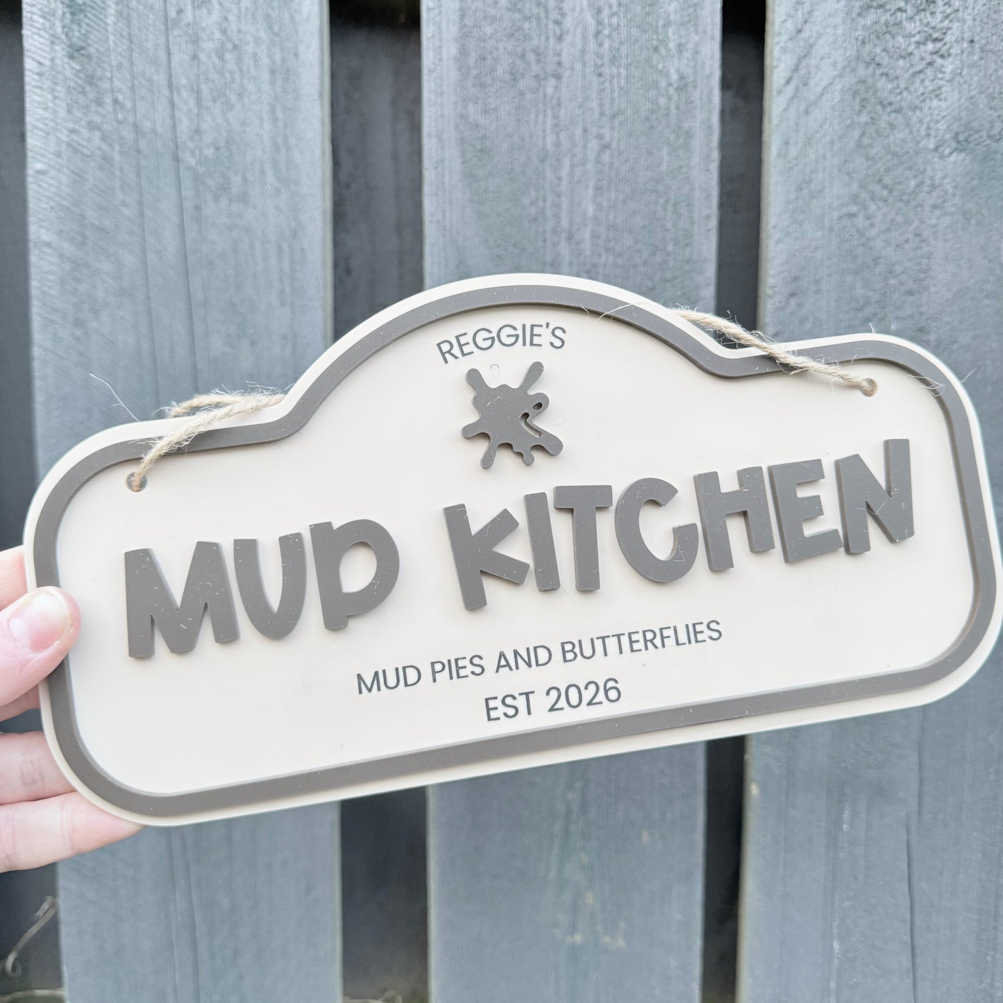 Personalised Children's Outdoor Mud Kitchen Sign