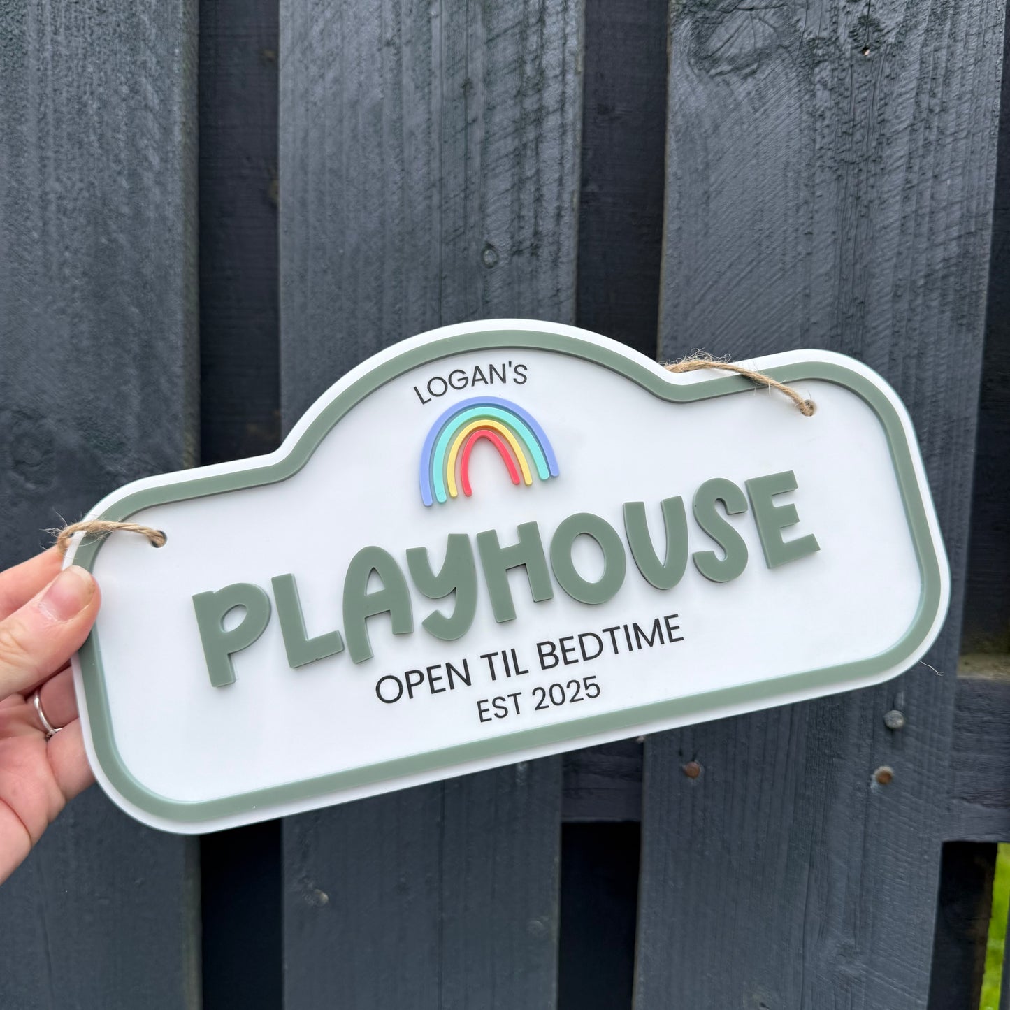 Personalised Children's Outdoor Playhouse Sign