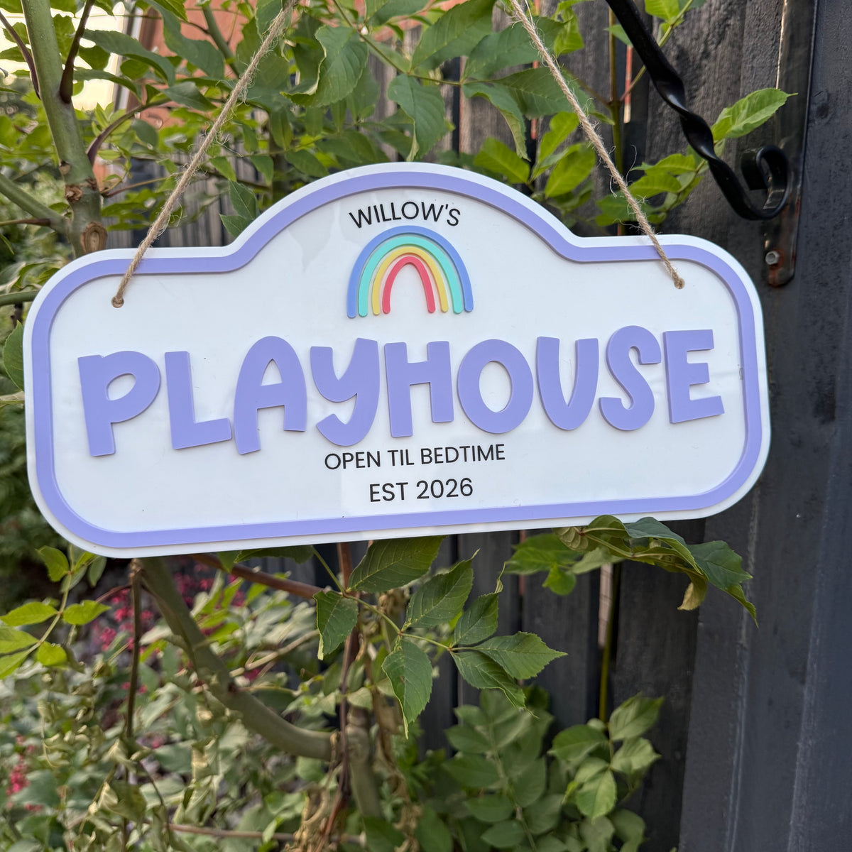 Personalised Children's Outdoor Playhouse Sign
