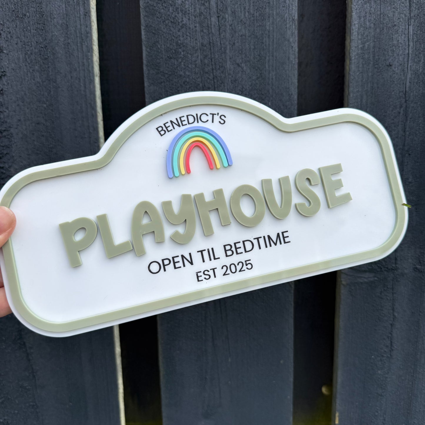 Personalised Children's Outdoor Playhouse Sign