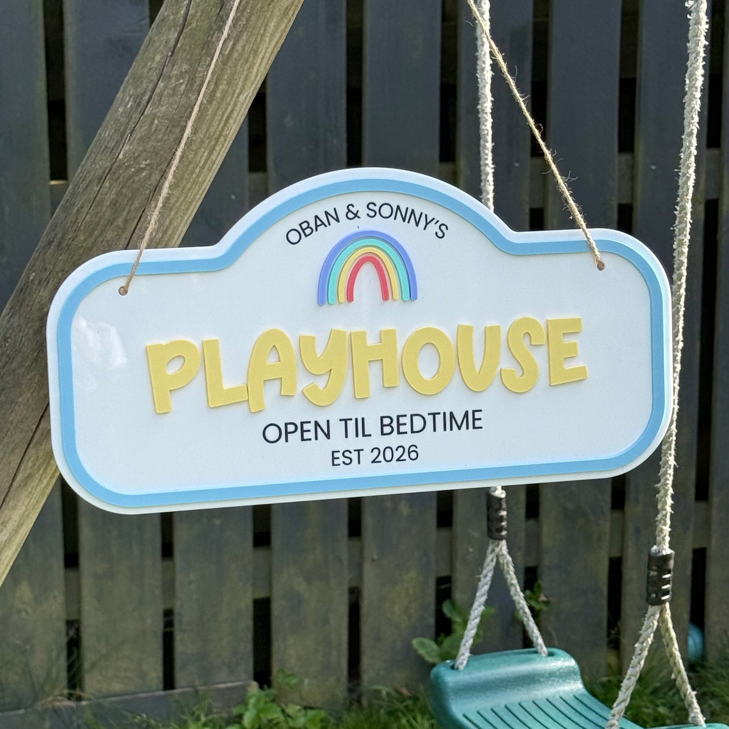 Personalised Children's Outdoor Playhouse Sign