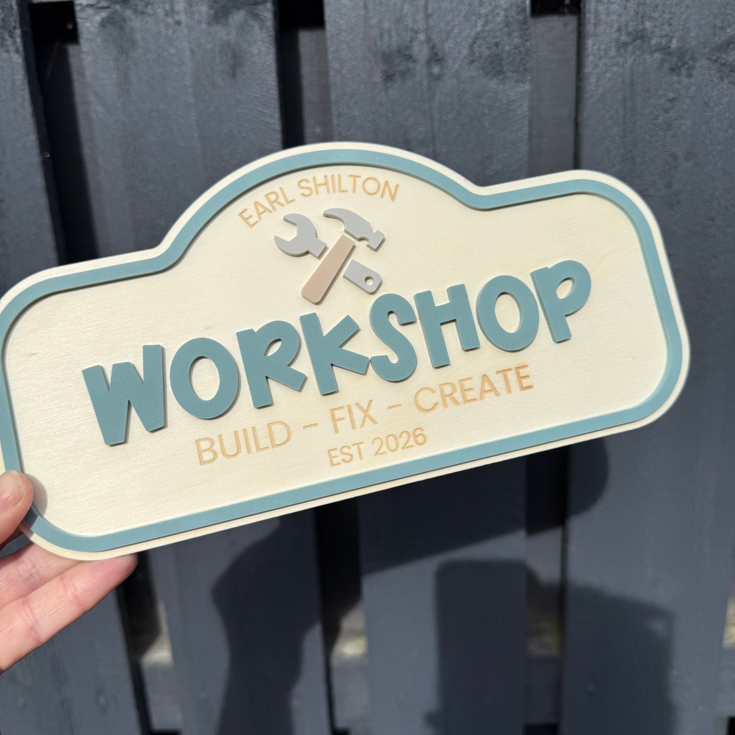 Custom Children's Play Workshop Sign | Personalised Playroom Decor