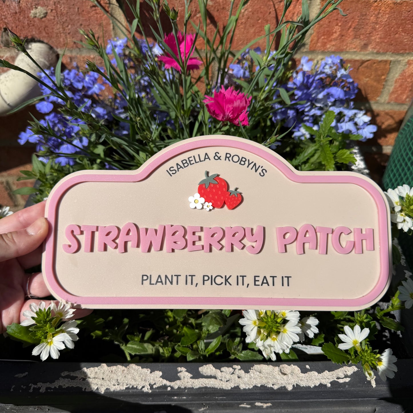 Custom Children's Strawberry Patch Sign