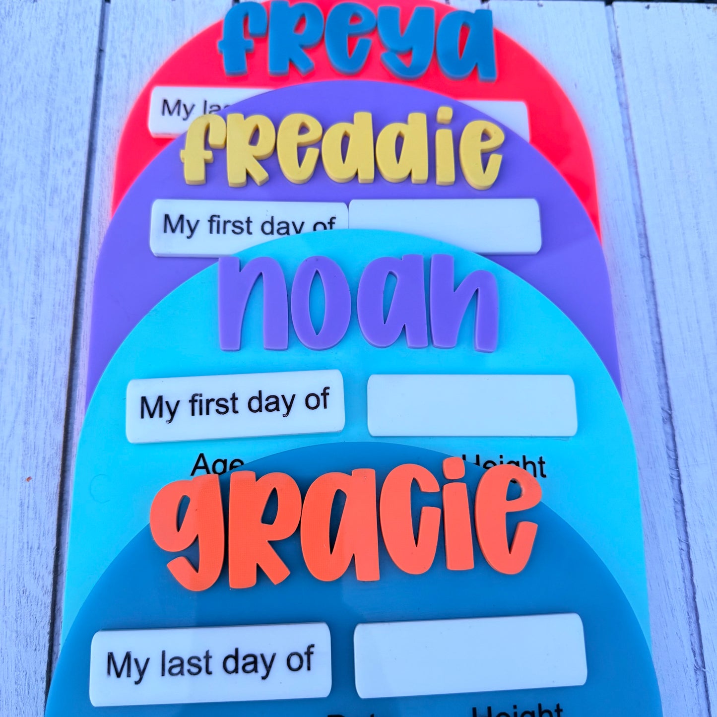 Personalised Acrylic First Day of School Board, Back to School Photo Prop, Reusable School Milestone Sign