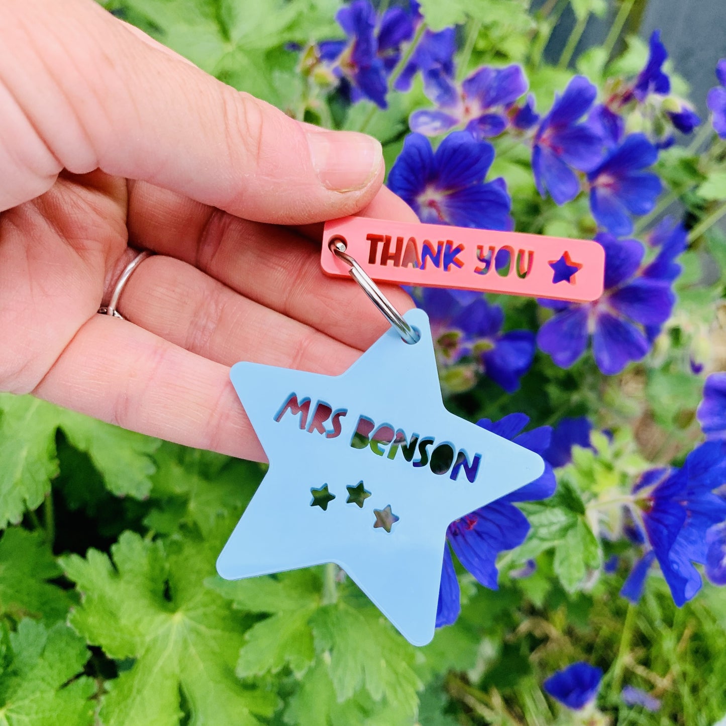 Personalised Teacher Thank You Star Bag Tag
