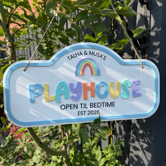 Personalised Children's Outdoor Playhouse Sign