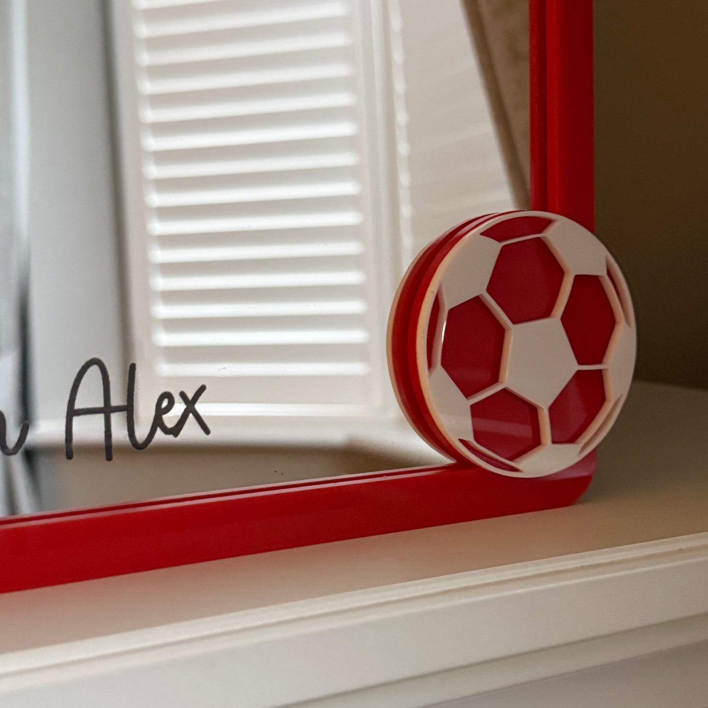 Personalised Affirmation Mirror with Football Design for Child’s Bedroom