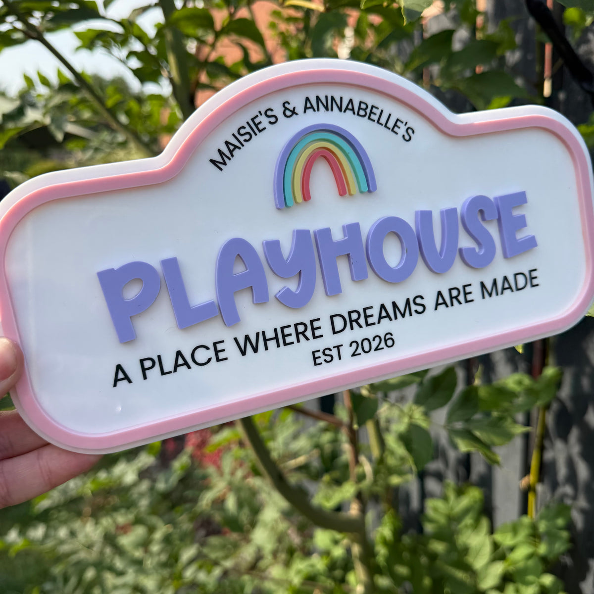 Personalised Children's Outdoor Playhouse Sign