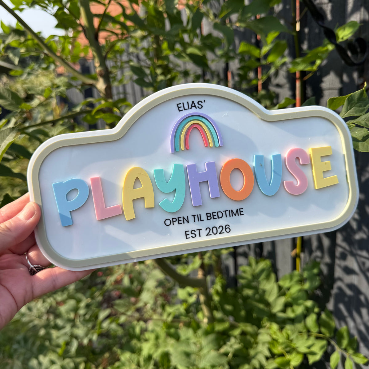 Personalised Children's Outdoor Playhouse Sign