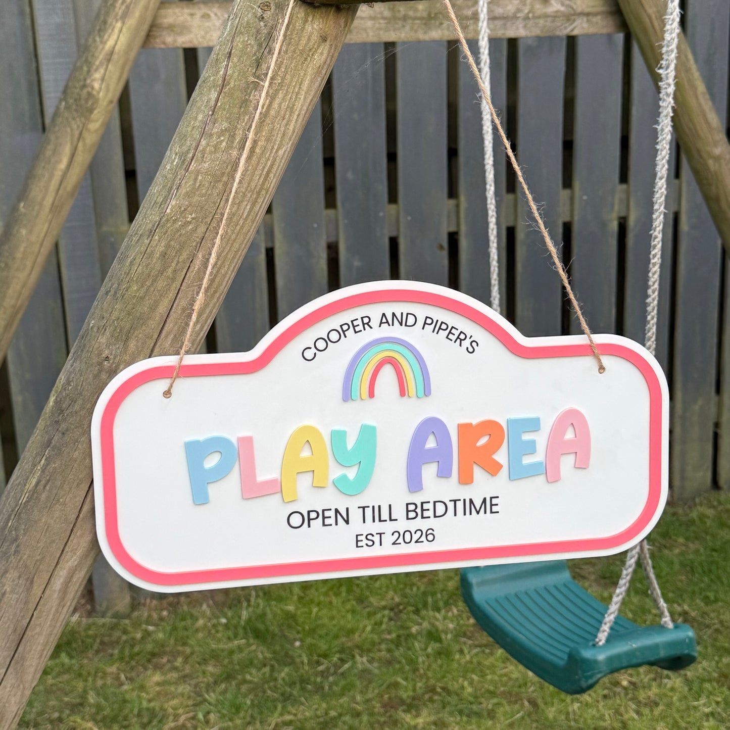 Personalised Children's Outdoor Playhouse Sign
