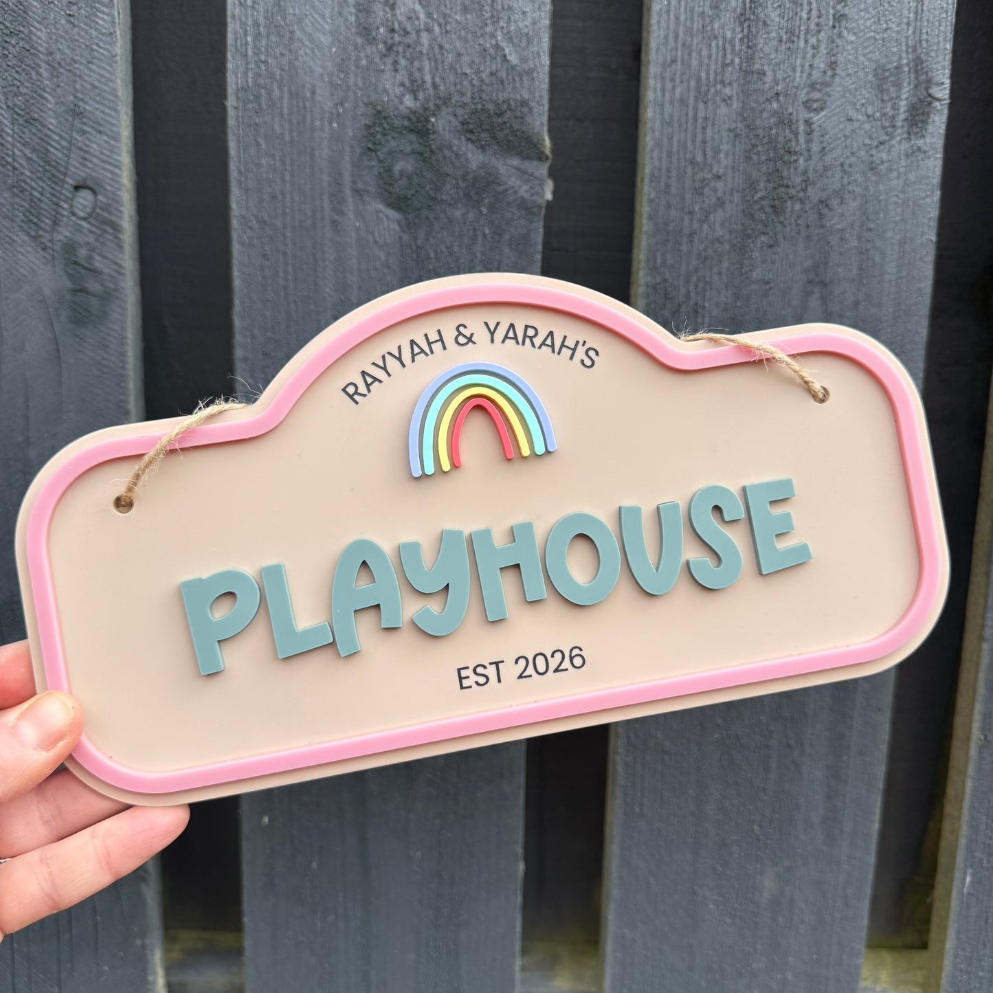 Personalised Children's Outdoor Playhouse Sign