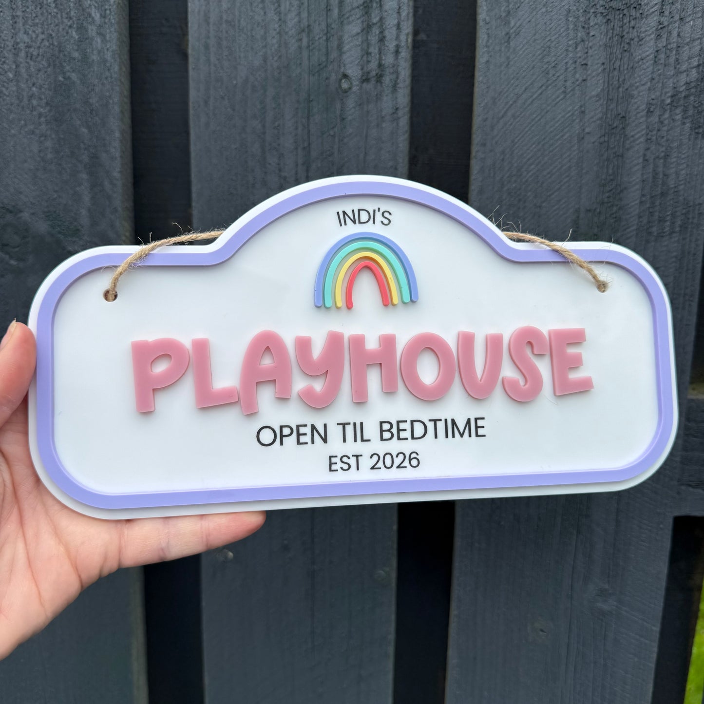 Personalised Children's Outdoor Playhouse Sign