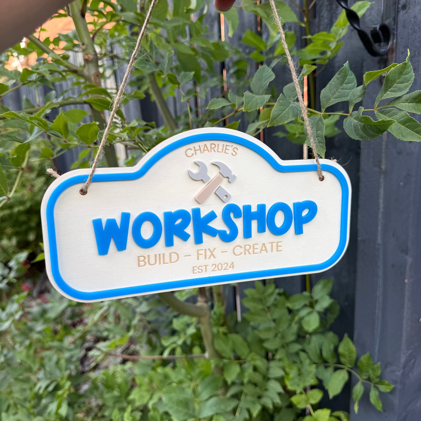 Custom Children's Play Workshop Sign | Personalised Playroom Decor
