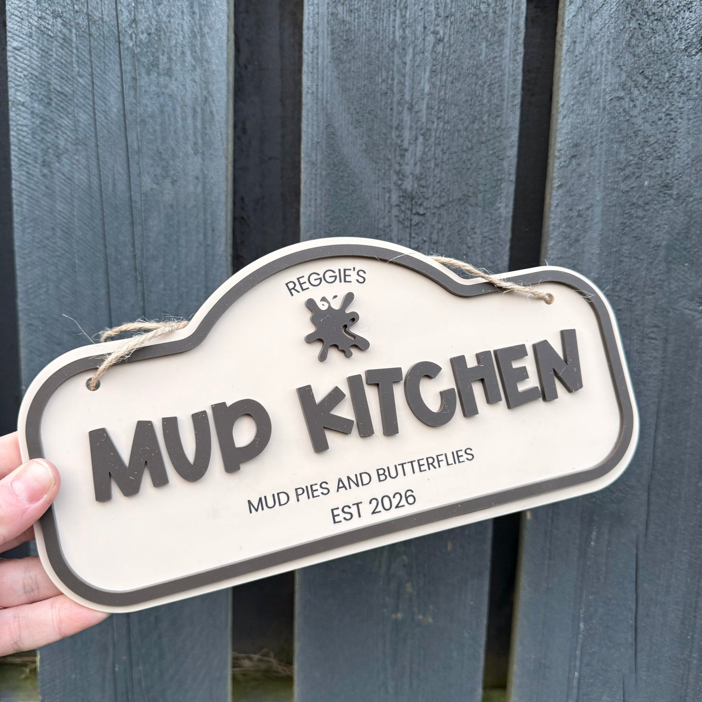 Personalised Children's Outdoor Mud Kitchen Sign