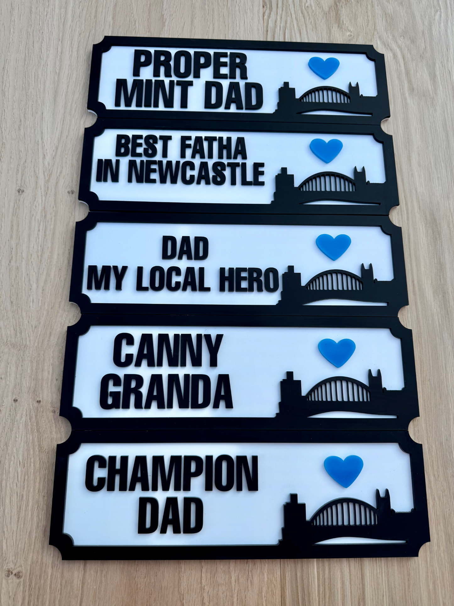 Dad My Local Hero Acrylic Sign | Tyne Bridge Newcastle Gift | Father’s Day Geordie Plaque | Handmade North East Dad Sign | UK Home Decor