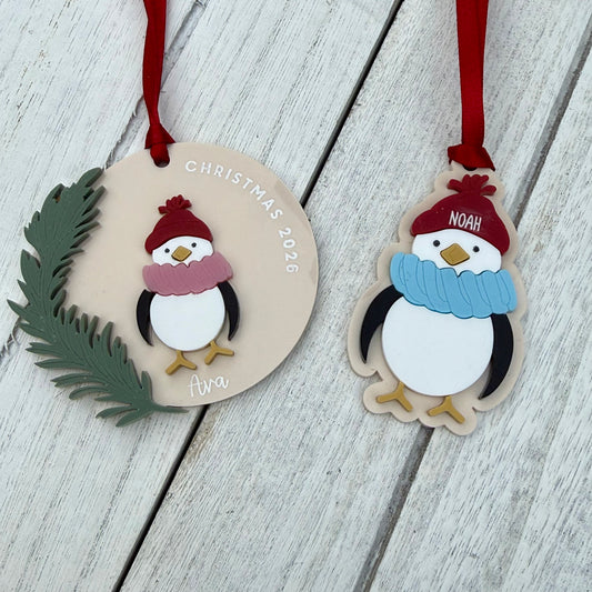 Personalised Penguin Christmas Decoration