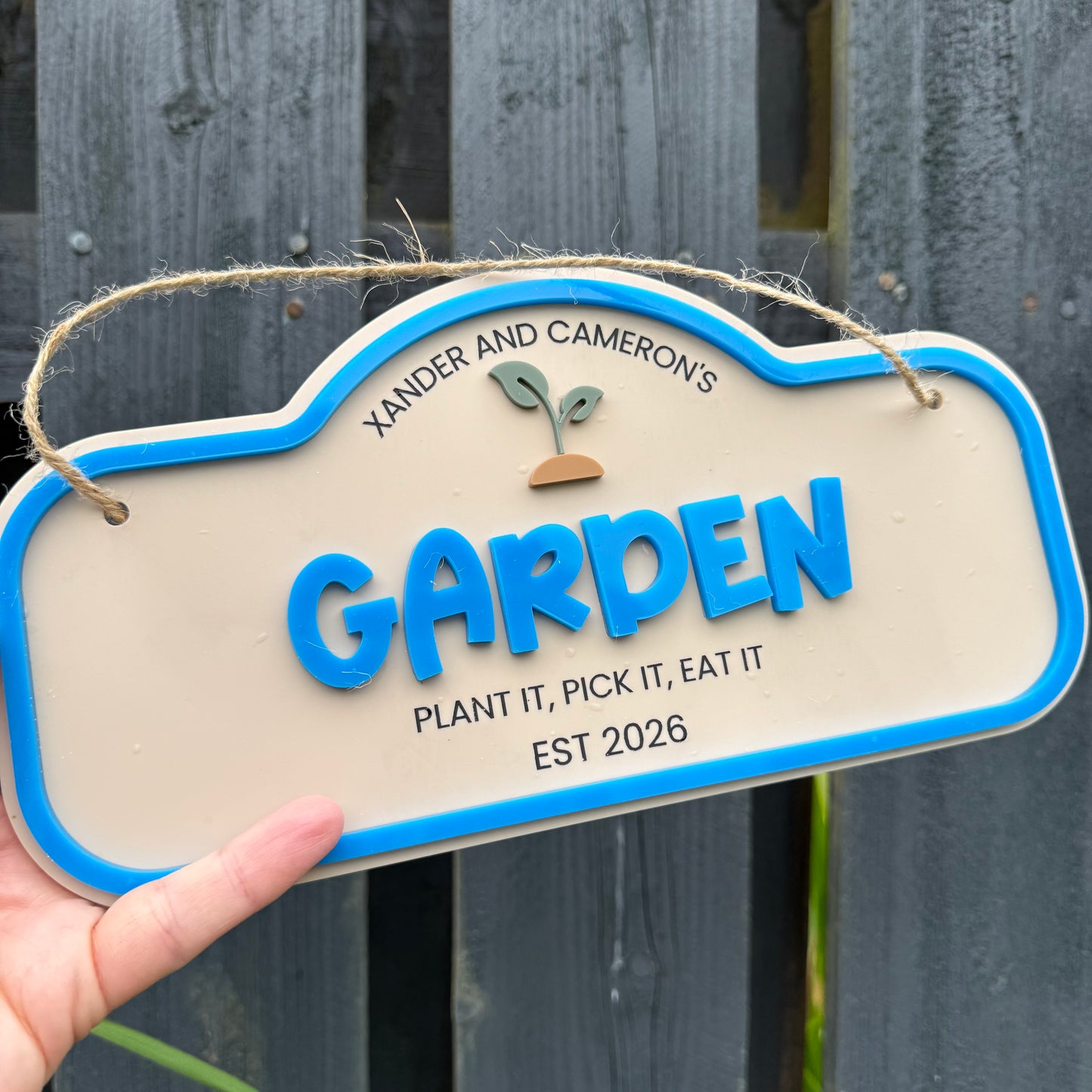Personalised Children's Outdoor Garden Sign