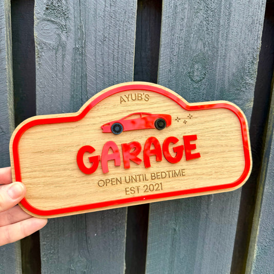 Custom Children's Play Garage Sign