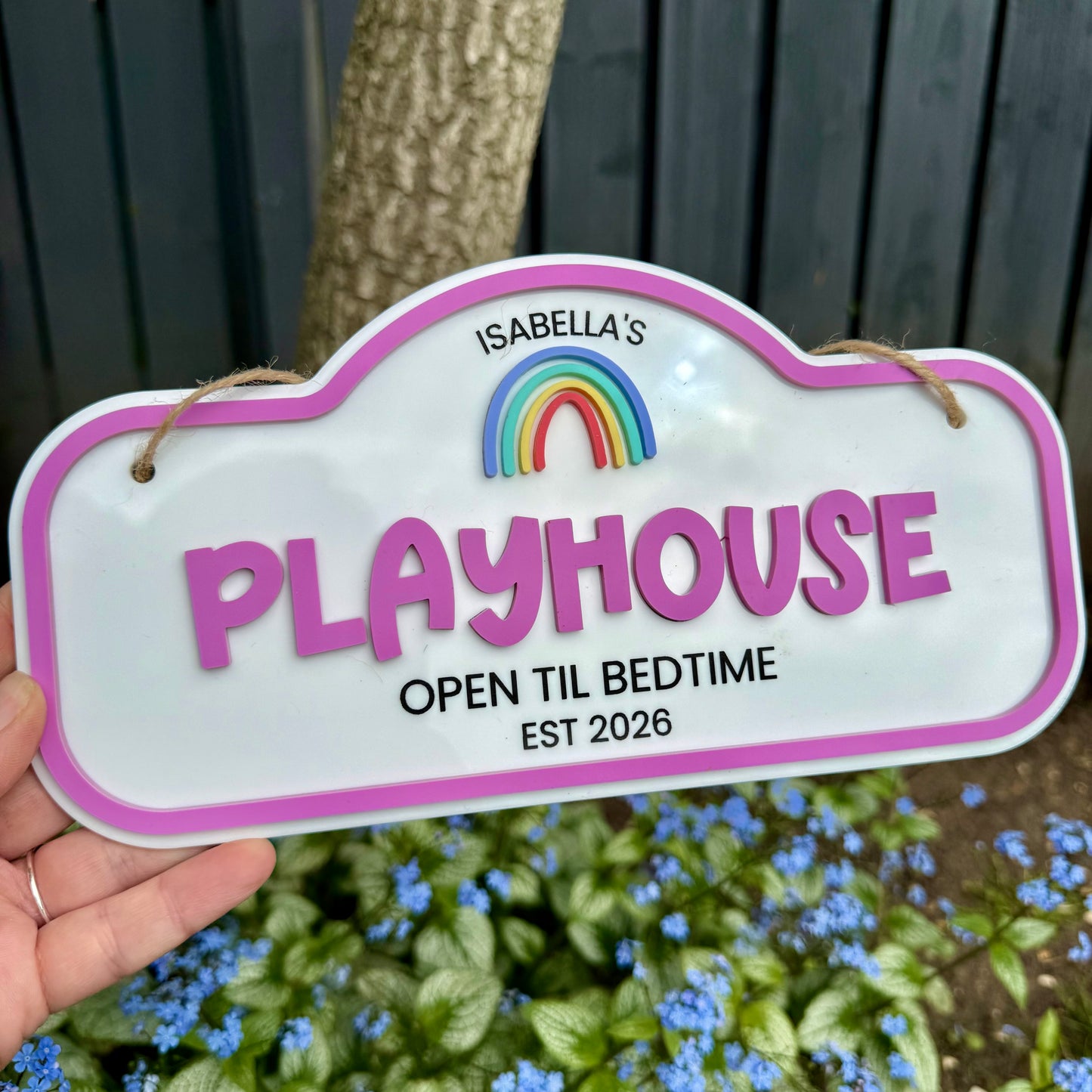 Personalised Children's Outdoor Playhouse Sign