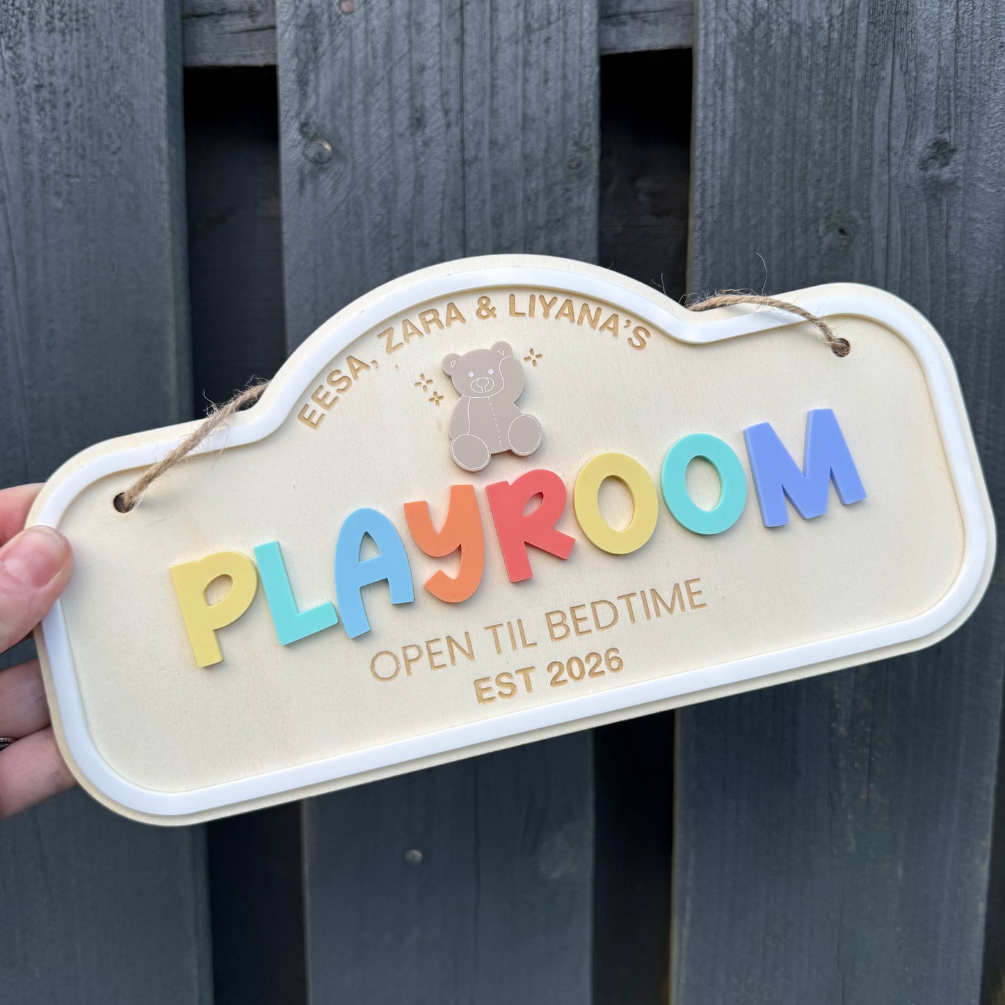 Personalised Children's Playroom Sign