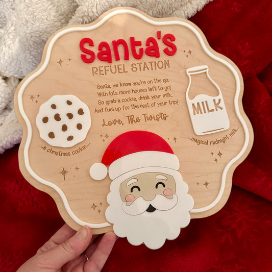 Personalised Santa Treat Tray Christmas Eve Board