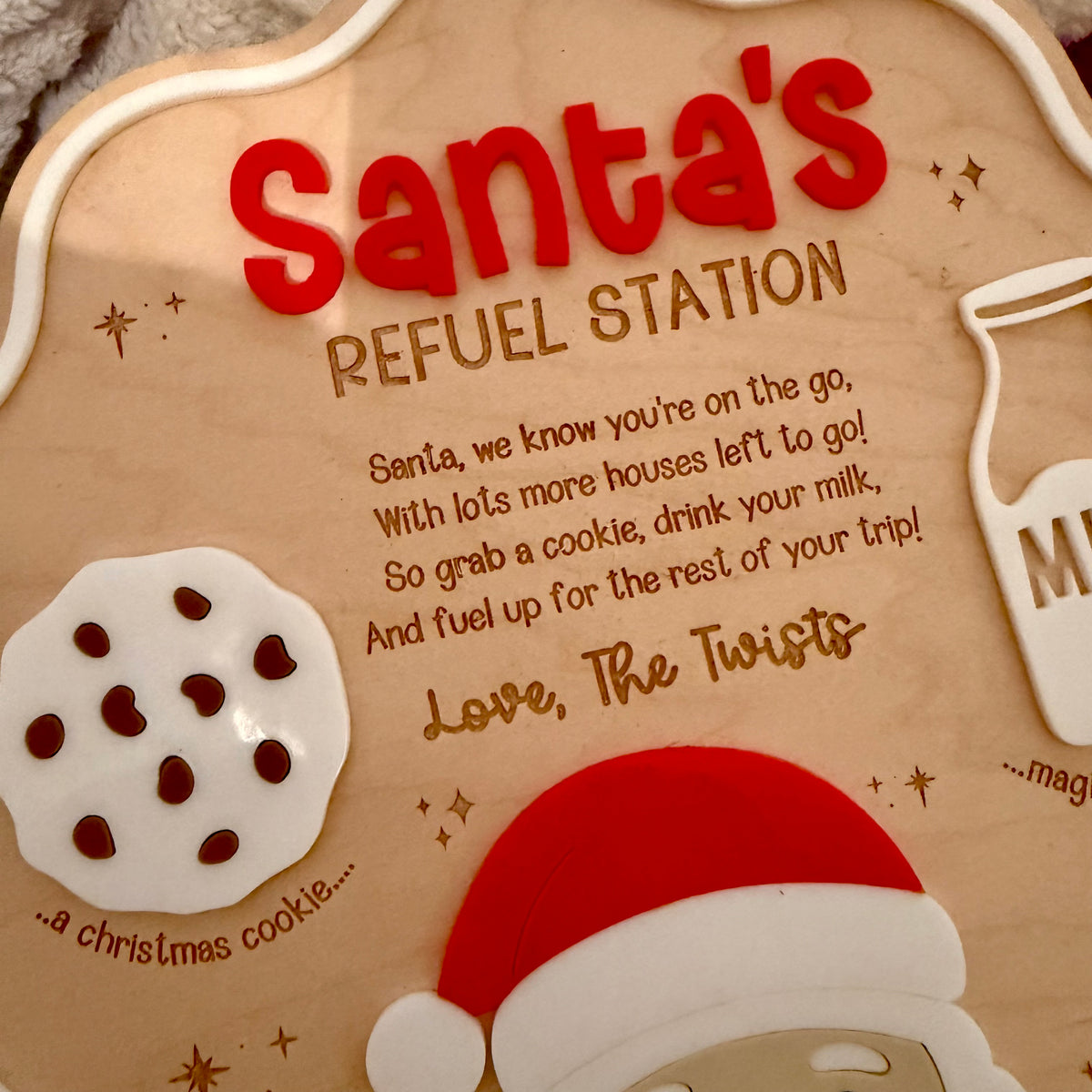 Personalised Santa Treat Tray Christmas Eve Board