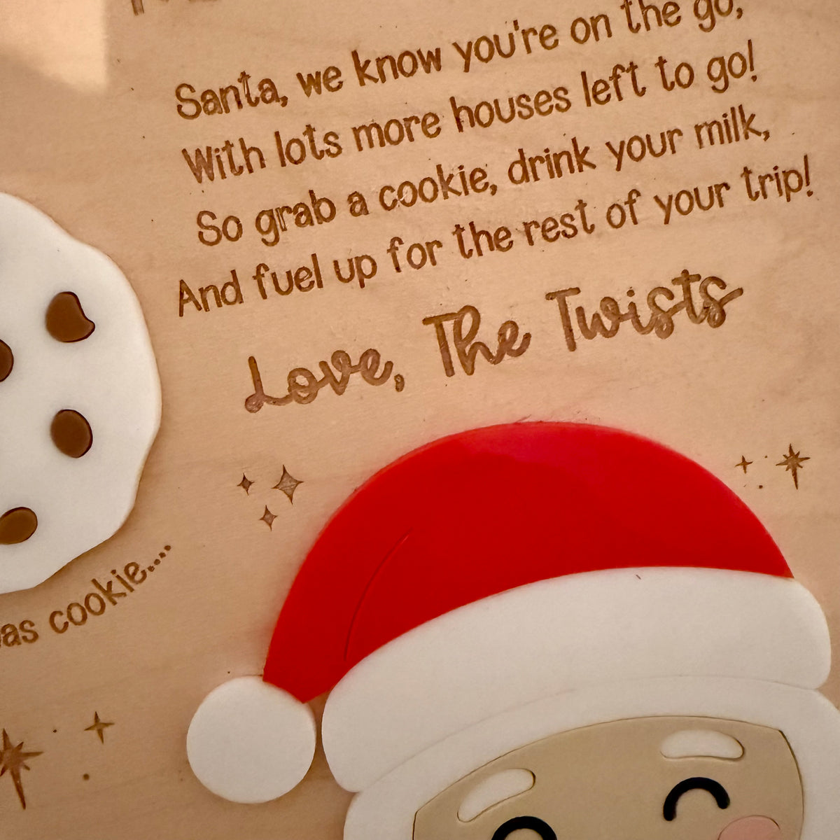 Personalised Santa Treat Tray Christmas Eve Board
