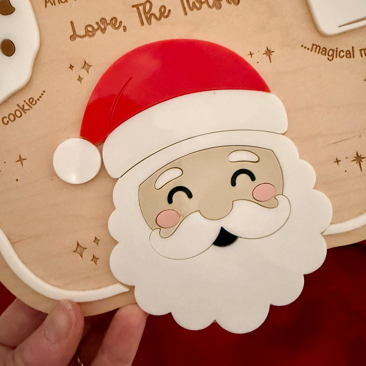 Personalised Santa Treat Tray Christmas Eve Board