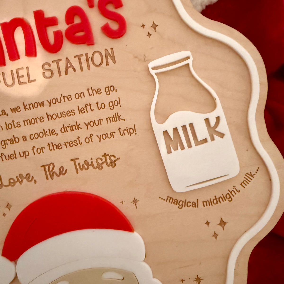 Personalised Santa Treat Tray Christmas Eve Board
