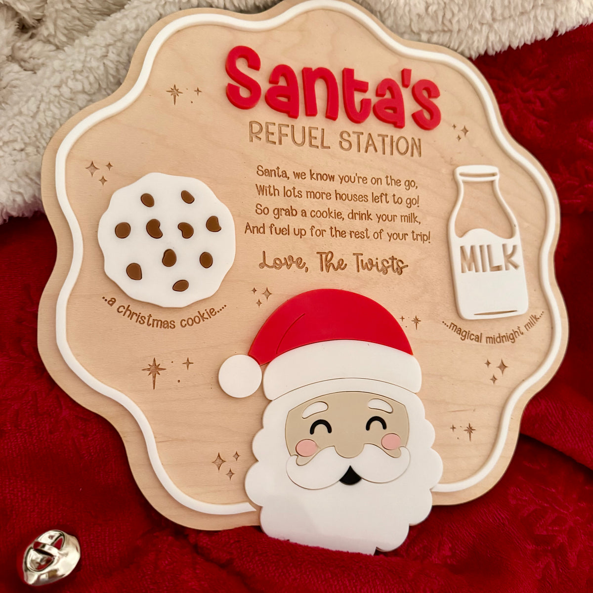 Personalised Santa Treat Tray Christmas Eve Board