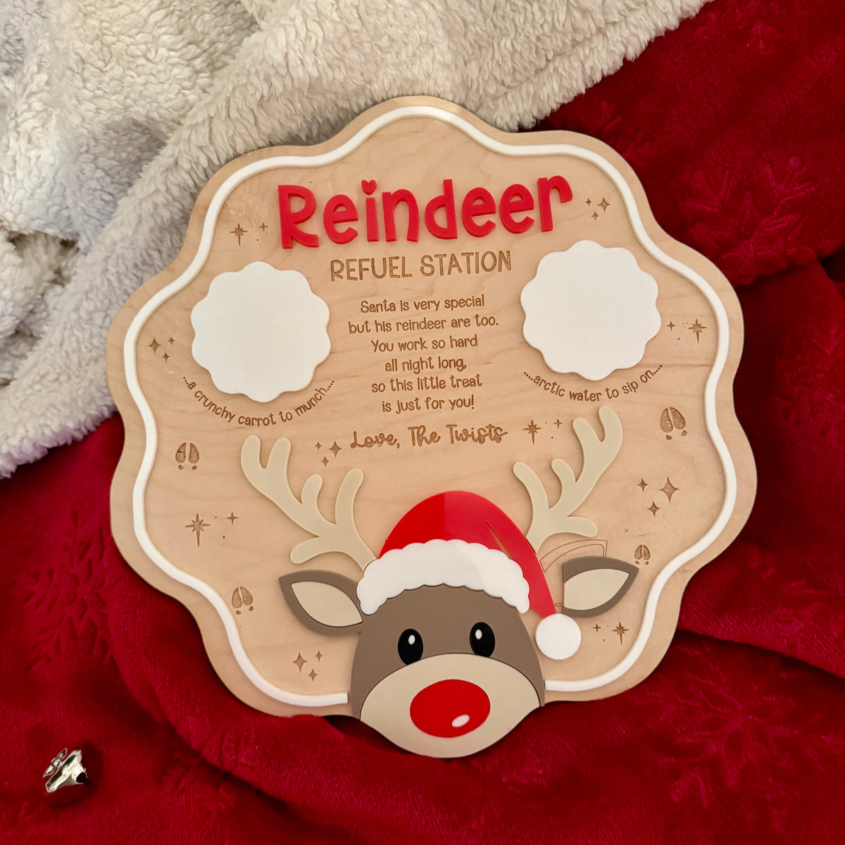 Personalised Reindeer Christmas Eve Treat Tray