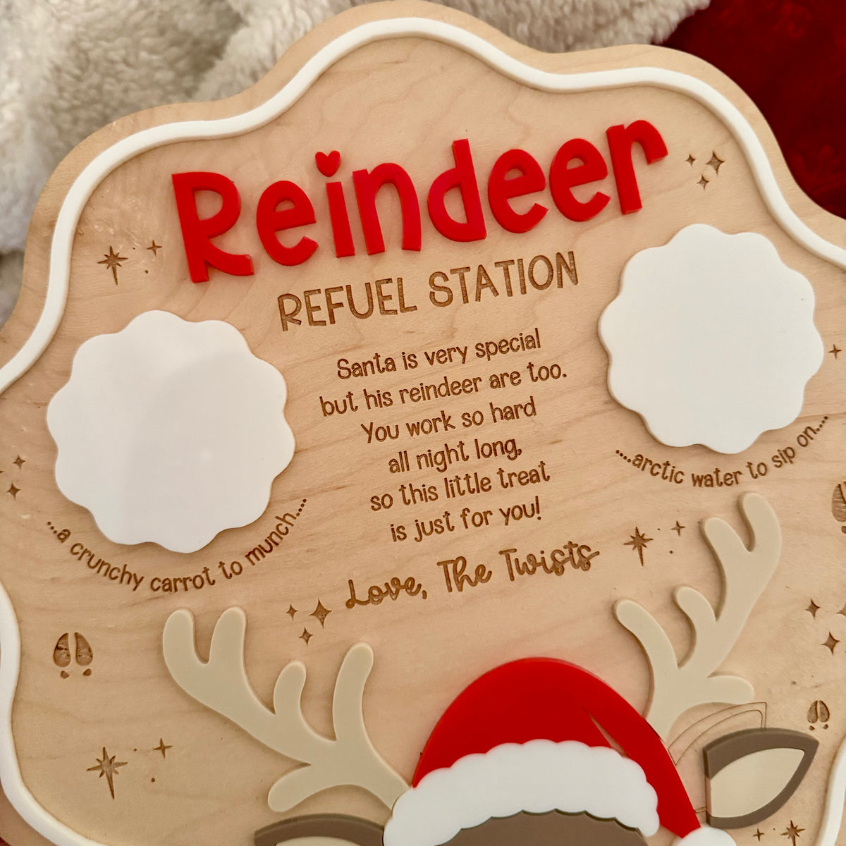 Personalised Reindeer Christmas Eve Treat Tray