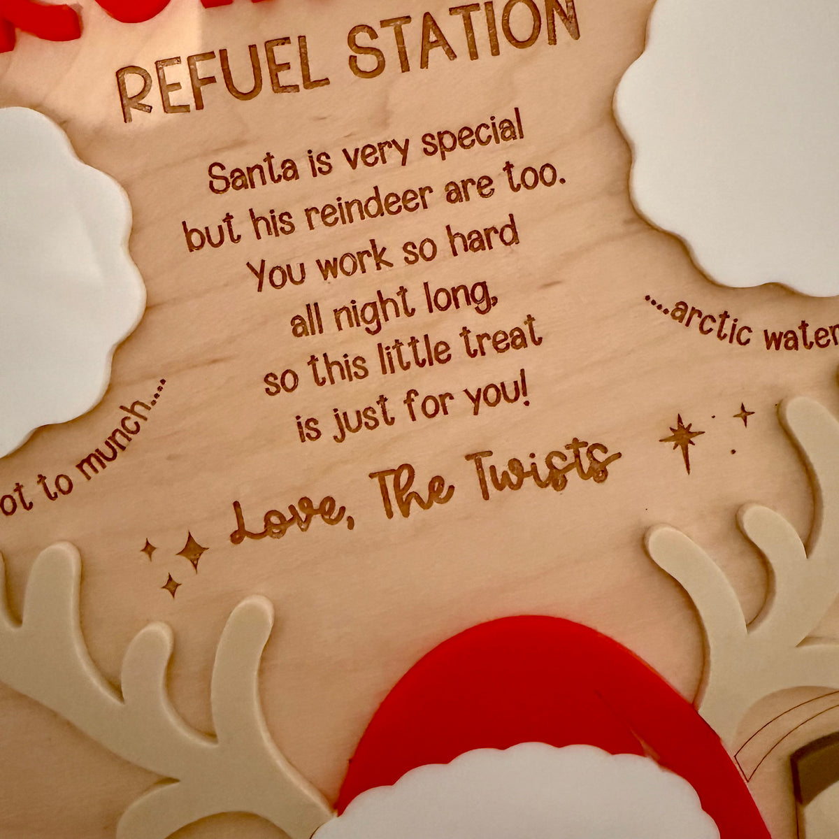 Personalised Reindeer Christmas Eve Treat Tray