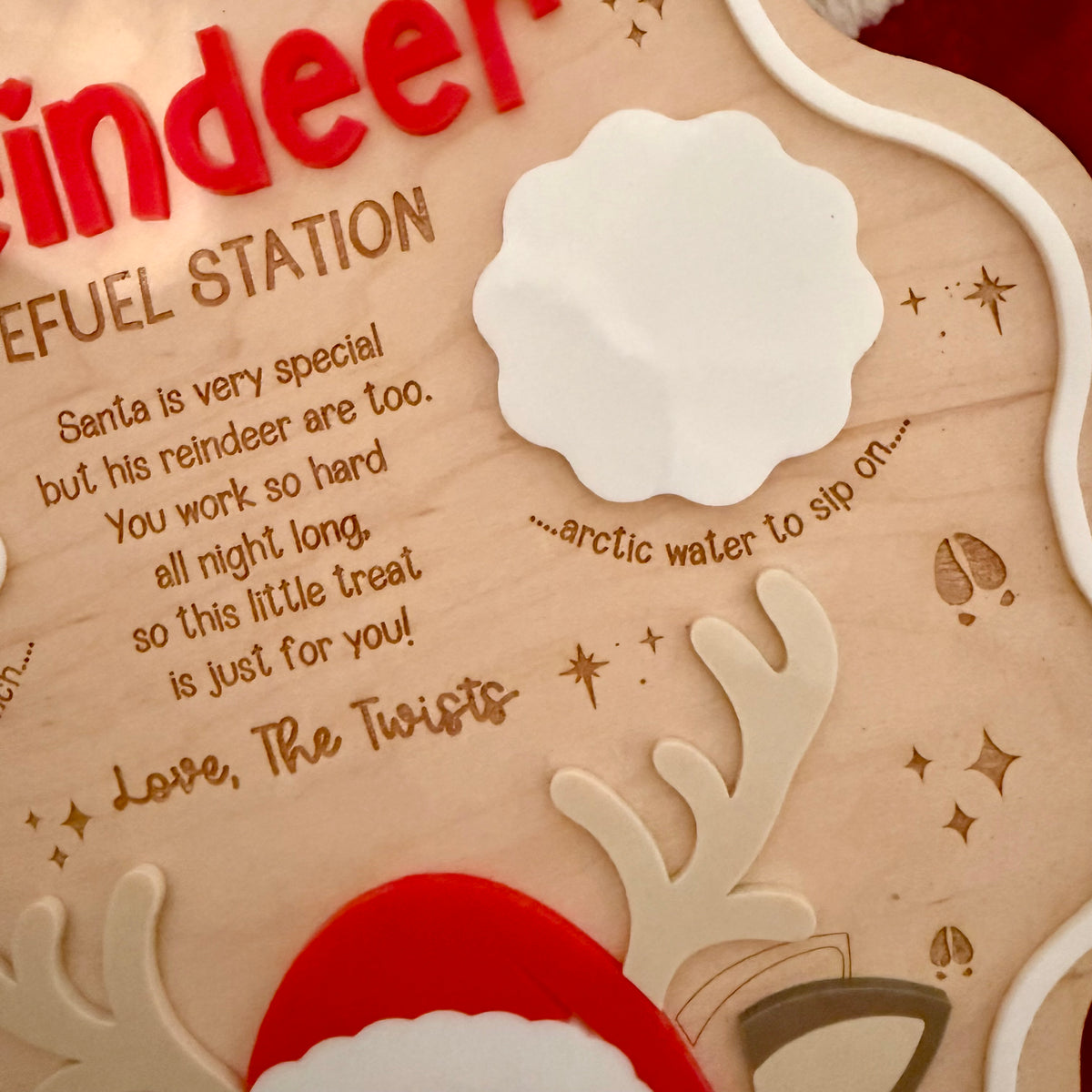 Personalised Reindeer Christmas Eve Treat Tray