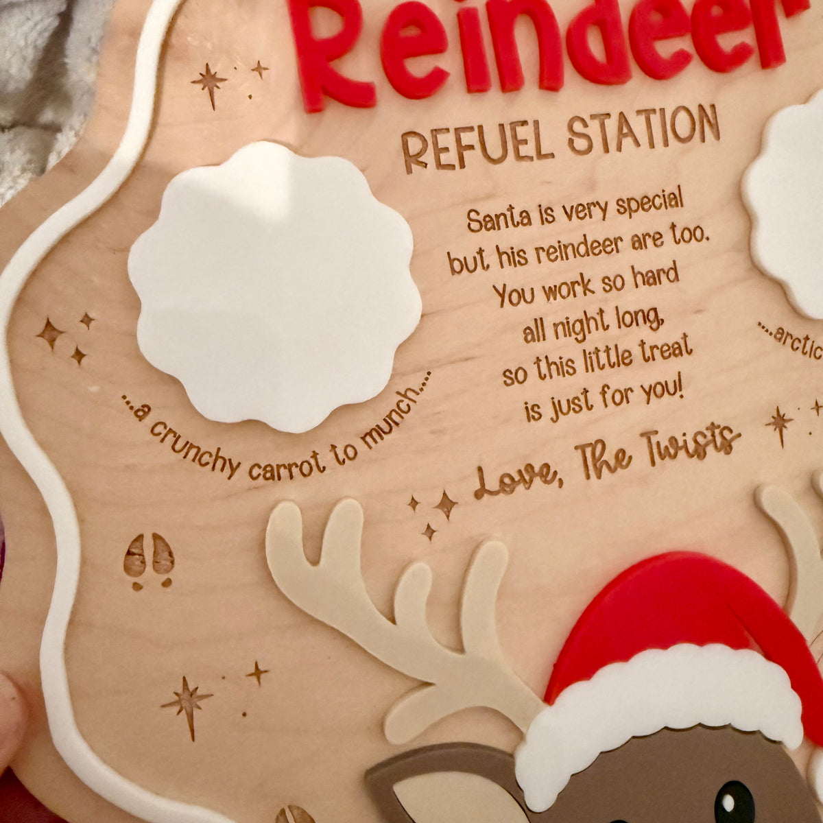 Personalised Reindeer Christmas Eve Treat Tray
