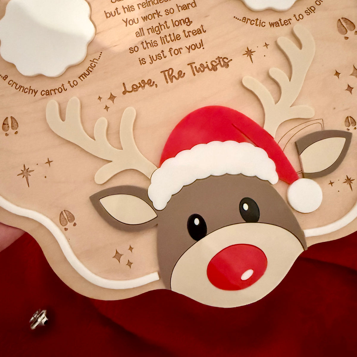 Personalised Reindeer Christmas Eve Treat Tray