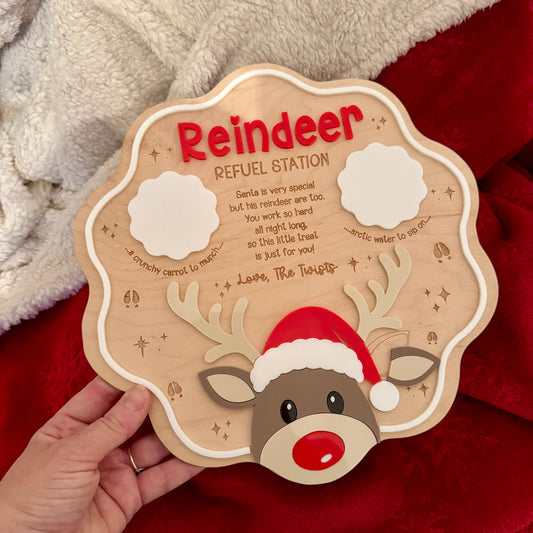 Personalised Reindeer Christmas Eve Treat Tray
