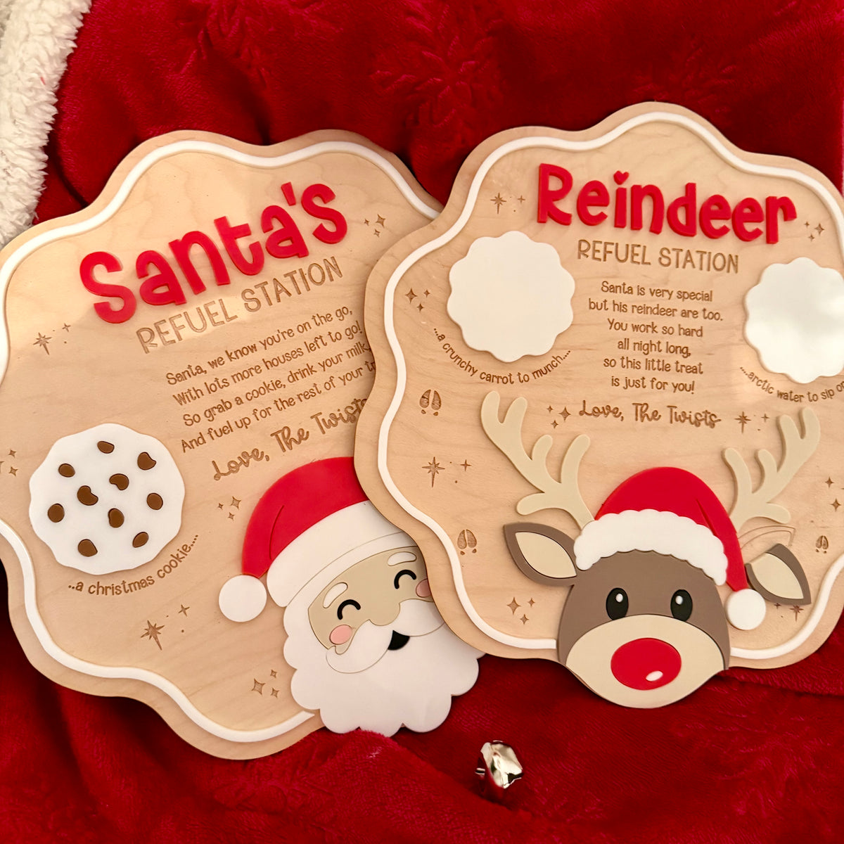 Personalised Reindeer Christmas Eve Treat Tray