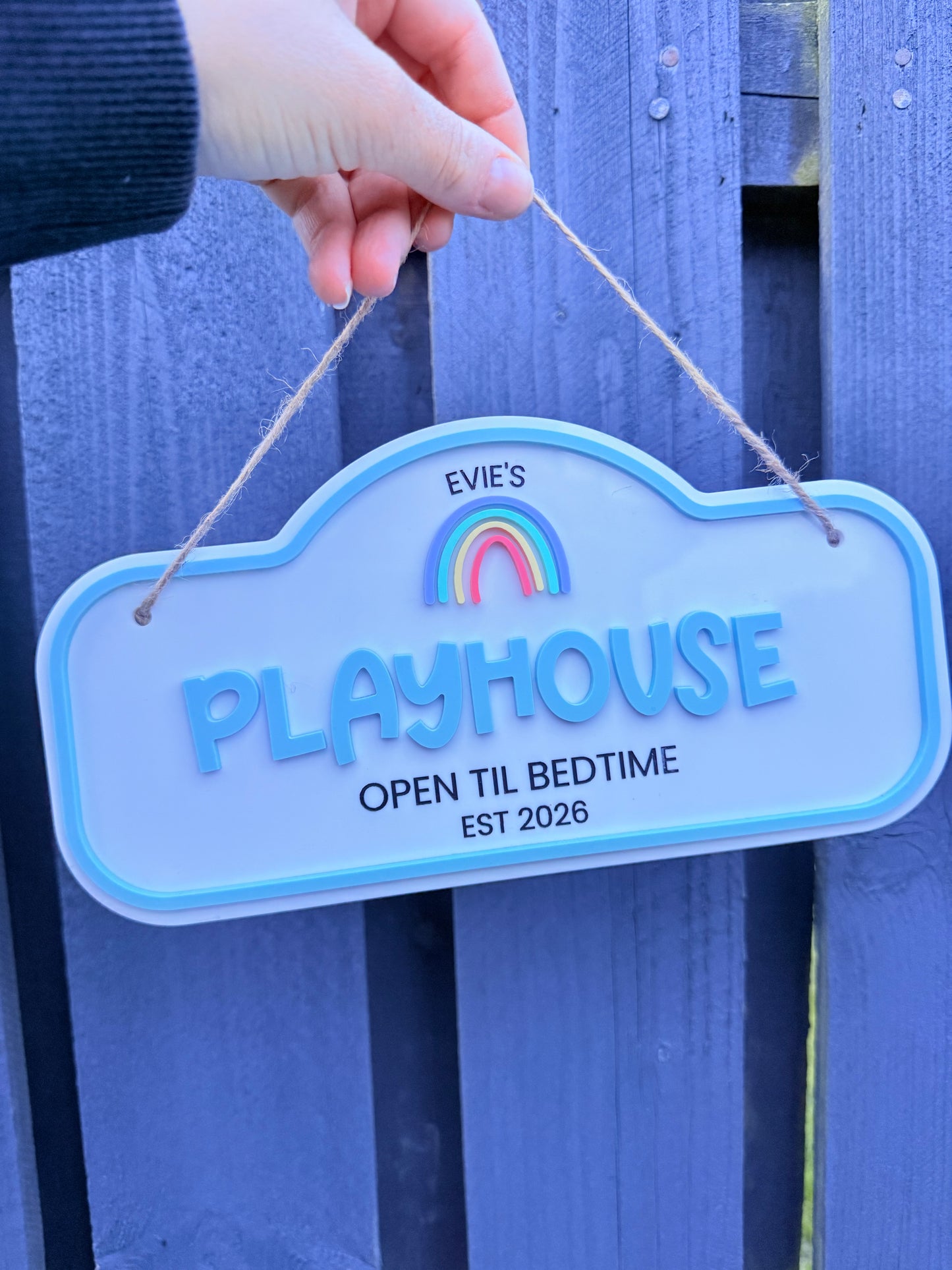 Personalised Children's Outdoor Playhouse Sign