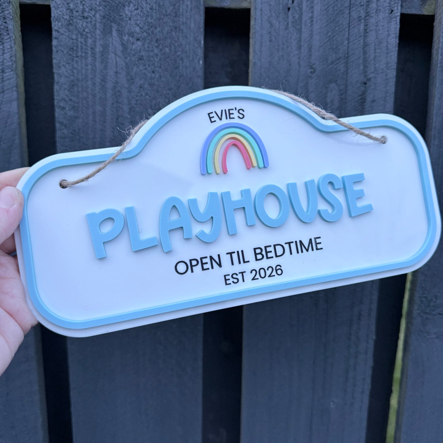 Personalised Children's Outdoor Playhouse Sign