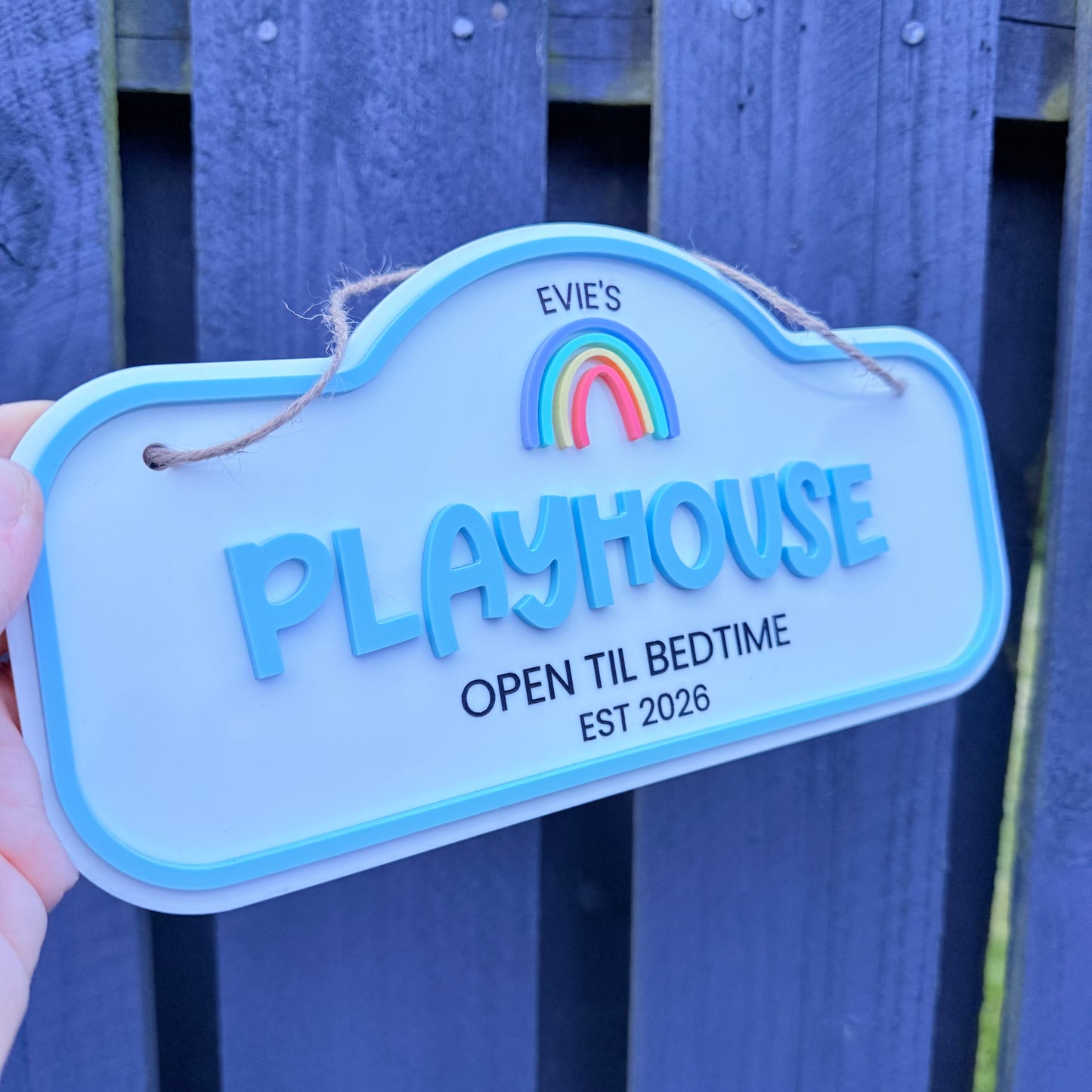 Personalised Children's Outdoor Playhouse Sign