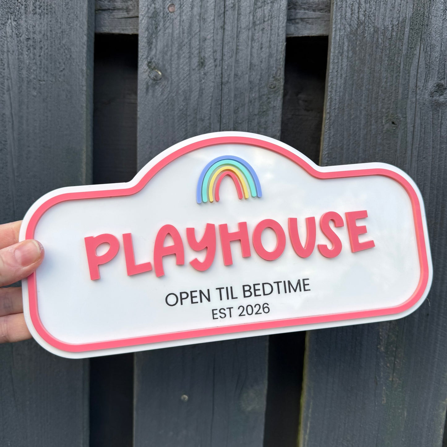 Personalised Children's Outdoor Playhouse Sign