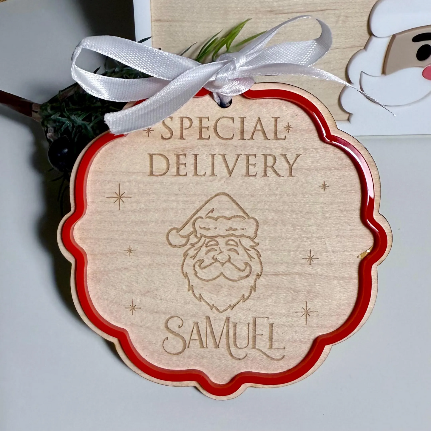 Personalised Santa Claus Special Delivery Stocking Gift Tag
