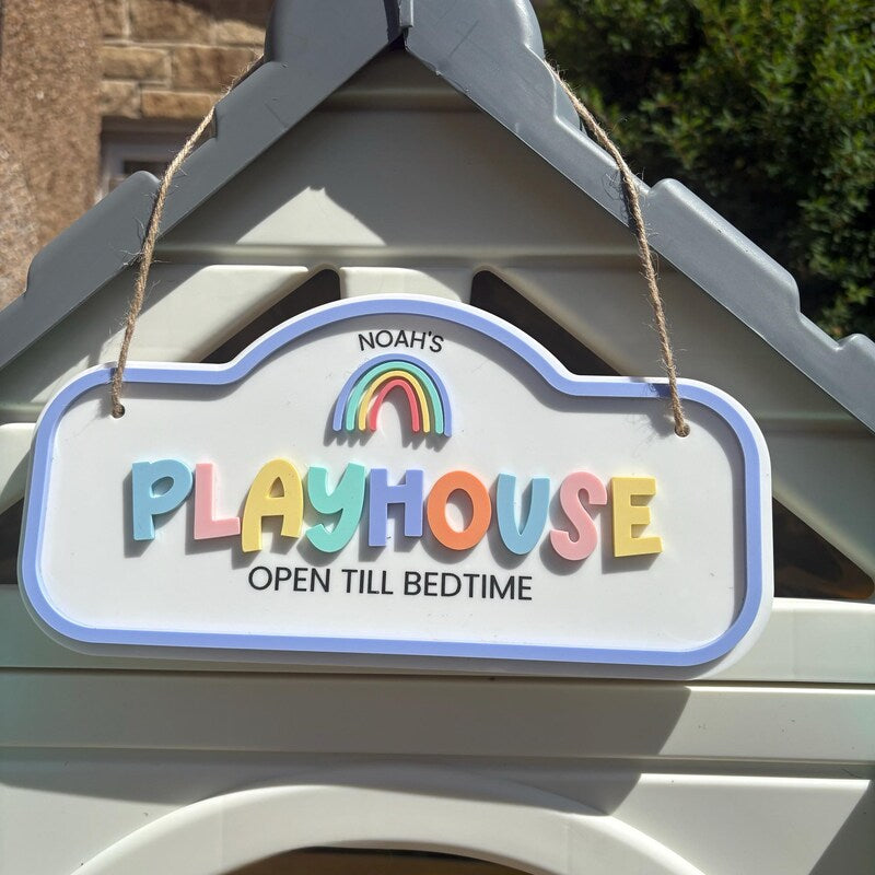 Personalised Children's Outdoor Playhouse Sign
