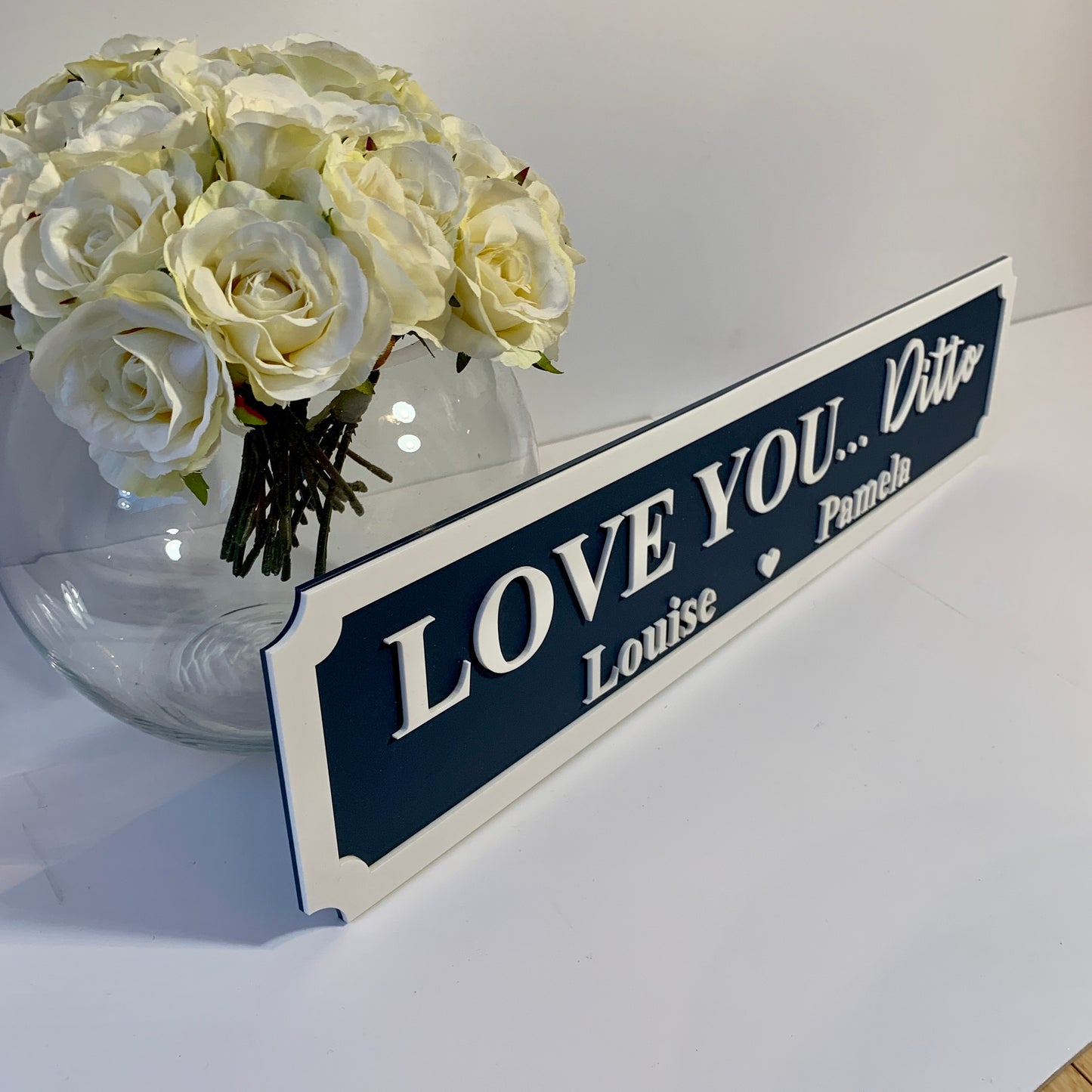 Personalised 3D Railway / Street Sign - Love You...Ditto